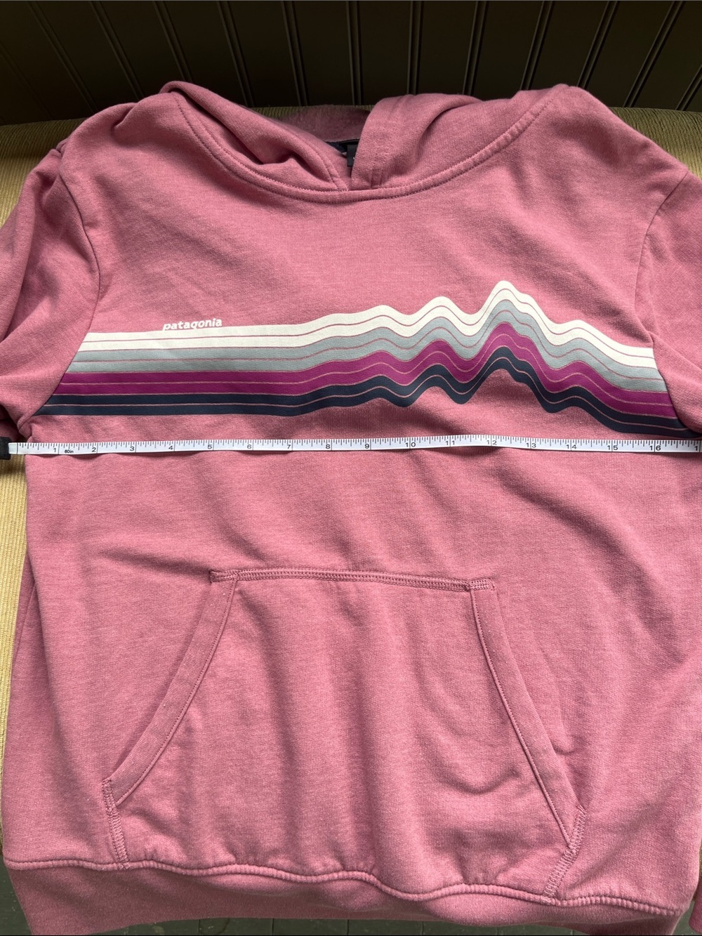 Patagonia Kids Graphic Hoodie | Pink Pullover Hoodie | Excellent Condition | L - Picture 11 of 13